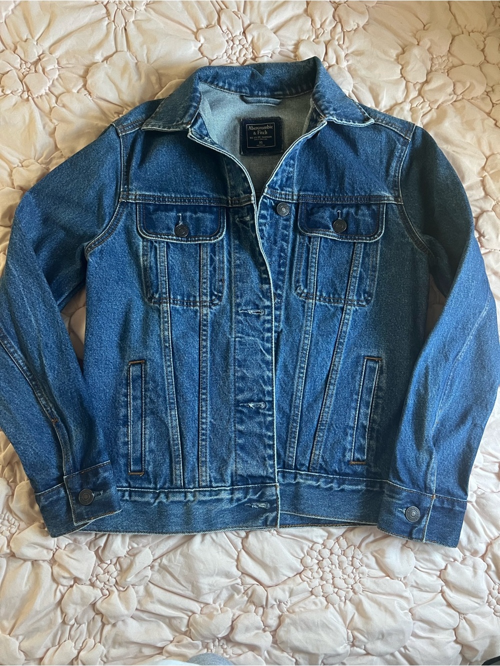 Abercrombie & Fitch Dark Blue Denim Trucker Jacket